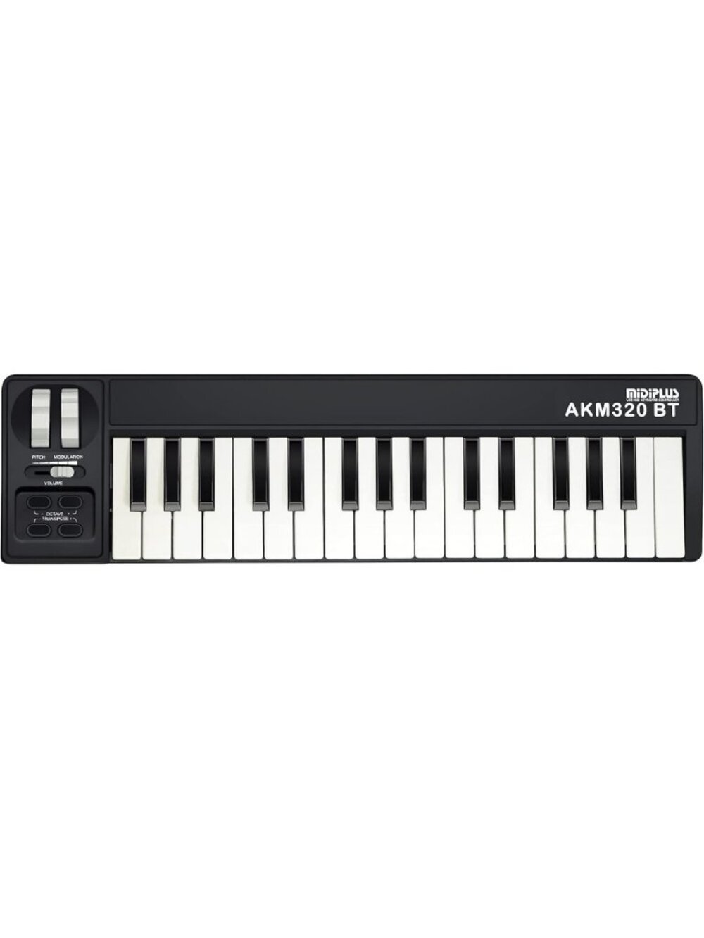 Bluetooth MIDI Keyboard Controller - Compact USB Music Production Tool, Black